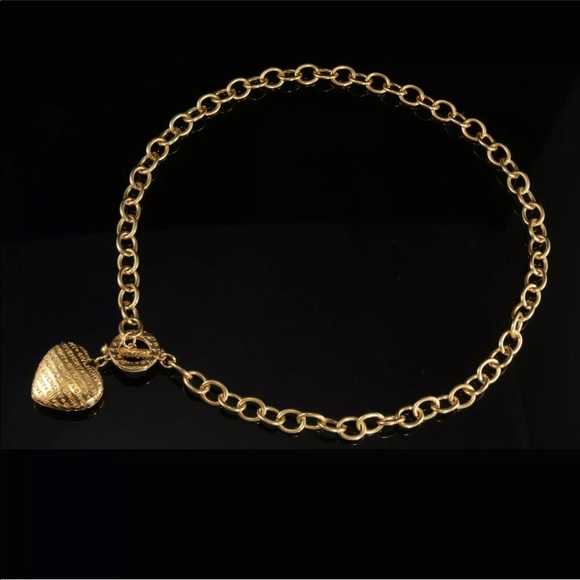 GIVENCHY Gold Puffed Heart Charm Necklace - Picture 8 of 11